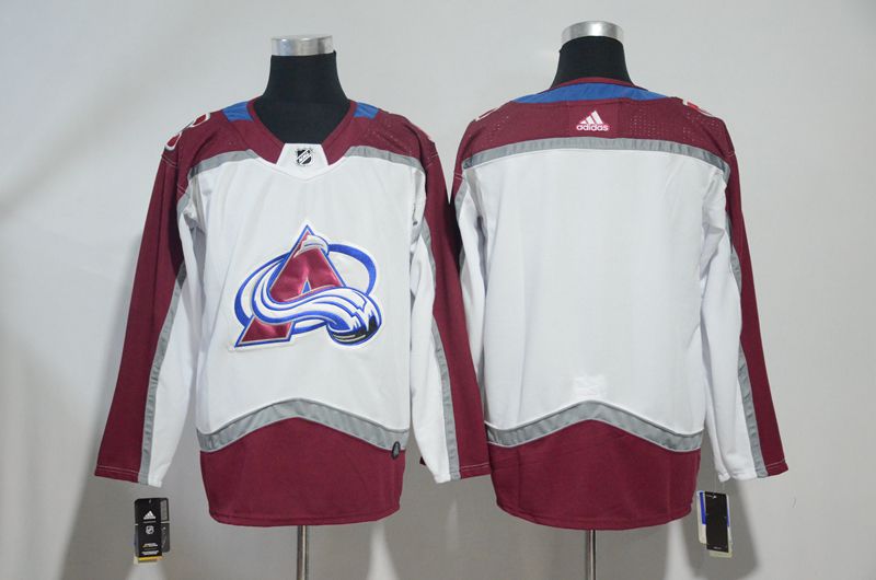 Men Colorado Avalanche Blank White Adidas Hockey Stitched NHL Jerseys->detroit red wings->NHL Jersey